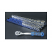 Slip-on rail Set for Sockets | with 80 Clips | for Sockets 6.3 mm (1/4") | 10 mm (3/8") | 12.5 mm (1/2") (6871)