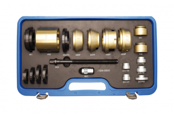 Набор приспособлений для смены шаровых опор трапеций и сайлентблоков Peugeot / Renault / Citroen (8739)
