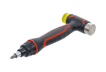 Молоток со сменной головкой | с ручкой-вращателем с трещоткой, двусторонний | 3-в-1 (20800)