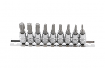 Bit Socket Set | 6.3 mm (1/4") Drive | T-Star (for Torx) T10 - T50 | 9 pcs. (2164)