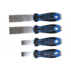 Набор скребков с резиновой ручкой 4 шт. (сталь) (363)