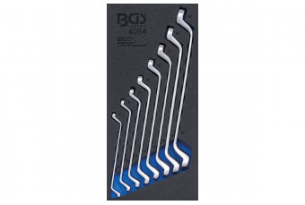 Лоток для инструментов 1/3: Набор ключей двойного кольца | 6x7 - 20x22 мм | глубокие офсетные концы | 8 шт. (4084)