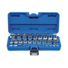 Набор торцевых головок, E-Type | Привод 6,3 мм (1/4") / 12,5 мм (1/2") | E4 - E24 | 28 шт. (70099)