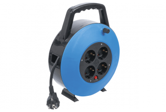 Кабельная катушка | Закрытого типа | 10 м | 3 x 1,5 мм² | 4 розетки | IP 20 | 3000 Вт (3363)