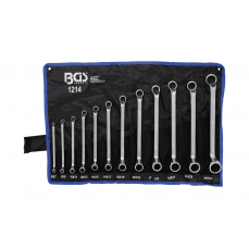 Набор ключей с двойным кольцом | офсет 6x7 - 30x32 мм, 12 шт. (1214)