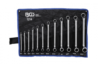 Набор ключей с двойным кольцом | офсет 6x7 - 30x32 мм, 12 шт. (1214)