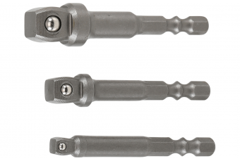 Комплект адаптеров с шарнирами 1/4 «(6,3 мм) в головки 1/4» - 3/8 «- 1/2» (9162)