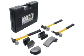 Набор рихтовочный (3 молотка + 4 наковальни) "PROFI" фиберглассовые рукоятки, (1670)