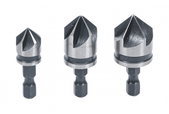 Набор бит зенковки | HSS | 6,3 мм (1/4") | 12 - 16 - 19 мм | 3 шт. (70052)