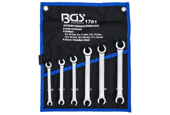 Ключи накидные открытые с двойным кольцом | 8x10 - 17x19 мм | 6 шт. (1761)