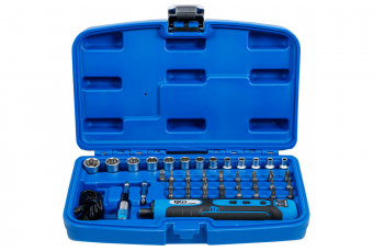 Аккумуляторная отвертка | вкл. Набор бит и головок | 41 шт. (70209)