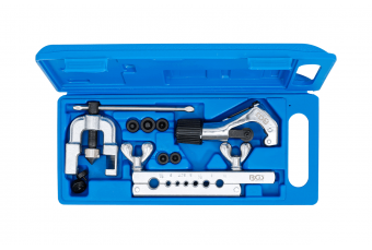 Комплект инструментов для двойной развальцовки с резаком для труб | 10 шт. (70221)