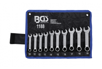 Комбинированный набор ключей короткие 10 - 19мм, 10 шт. (1188)