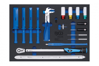 Инструментальный лоток 3/3: специальные инструменты для обслуживания шин | 18 шт. (4035)