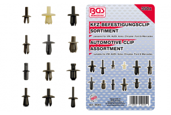 Комплект клипов для автомобилей VW, Audi, Volvo, Chrysler, Ford ir Mercedes 350 шт. (9045)