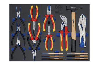 Плоскогубцы, плоскогубцы VDE, подседельные штыри, молот | 17 шт. 3/3 (4011)