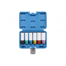 Protective Impact Socket Set | 12.5 mm (1/2") Drive | 15 / 17 / 19 / 21 / 22 mm / MS17 | 6 pcs. (7307)