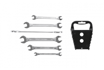 Комплект плоских ключей с двойными открытыми концами 6x7 - 17x19 мм | 6 шт. (1179)