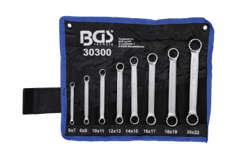 Набор ключей с двойным кольцом прямые 6-22 мм, 8 шт. (30300)