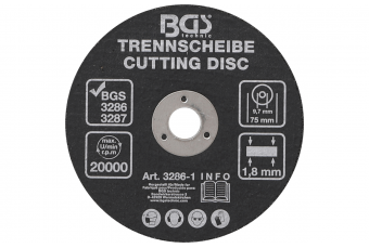 Диск отрезной по металлу | Ø 75 x 1,8 x 9,7 мм (3286-1)