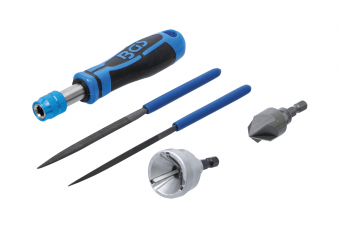 Наружный / внутренний инструмент для удаления заусенцев и набор напильников | 5 шт. (6773)