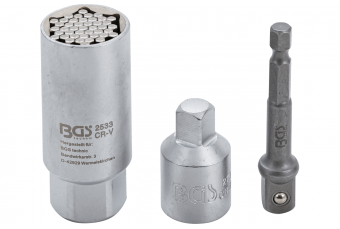 Multi Socket ar adapteru komplektu 10mm (3/8 ") 9 - 21mm, 3 gab. (92533)