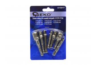 Комплект адаптеров для электрических сверл 1/4", 3/8", 1/2", 8 шт. (G15017)