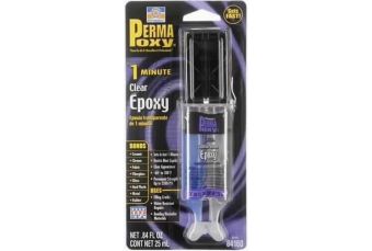Transparent fast-drying epoxy glue - 1 minute (syringe 25 ml) USA plastic, metal, etc. (60-023 PER)