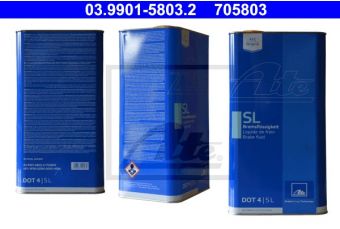 Bremžu šķidrums sl dot-4 5l (03.9901-5803.2 ATE)