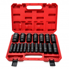 Uzgriežņu galviņu komplekts 19 gab. 1/2" (3/8" – 1-1/2") (S.A.E.) (CL107319)