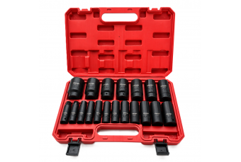Uzgriežņu galviņu komplekts 19 gab. 1/2" (3/8" – 1-1/2") (S.A.E.) (CL107319)