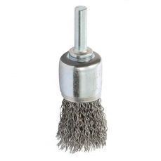 Концевая щетка, щетина с зажимом, проволочная щетка с валом 25 мм из нержавеющей стали (YL320025S)