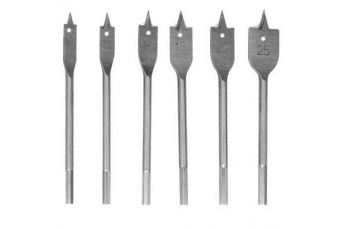Flat blade feather drill set for wood 6pcs, 10-25mm (KD10548)