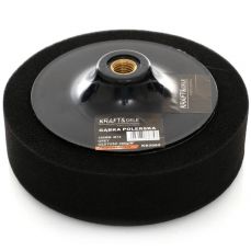 Полировочная губка 150мм 28кг / м3 (черная) (KD3062)