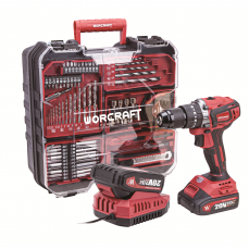 Li-ion Cordless Driver / Drill WORCRAFT 20V with accesory kit 78pcs, 2x2.0Ah (CHDS20LiBES)