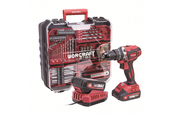 Li-ion Cordless Driver / Drill WORCRAFT 20V with accesory kit 78pcs, 2x2.0Ah (CHDS20LiBES)