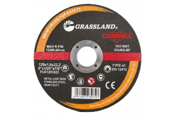 Cut-off wheel. Flat. Stainless steel / Ceramic 125x1.0x22.2 41 type (FCE1251022)
