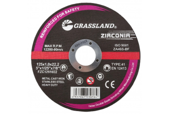 Cut-off wheel. Flat. Stainless steel / Zirkonia 125x1.0x22.2 41 type (FZC1251022)