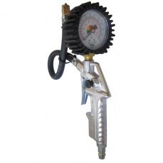 Tire inflating gun with manometer (53)
