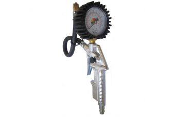Tire inflating gun with manometer (53)