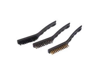 Щетка проволочная с пластиковой ручкой набор 3шт 230мм (KRKSBR39)