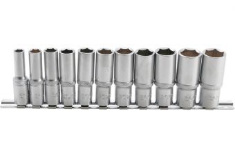 Augstu galvu sešstūra komplekts, dziļa | 10 mm (3/8") | 8 - 19 mm | 11 preces (2222)