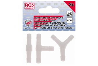 Ассортимент Шланговых Соединителей | Топливостойкий | 3 мм | 8 шт. (8790-3)