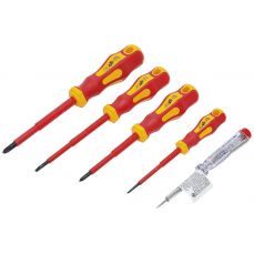 Набор отверток VDE для электриков | Слот SL / крестовый паз | 5 шт. (35815)