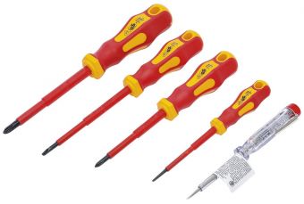 Набор отверток VDE для электриков | Слот SL / крестовый паз | 5 шт. (35815)
