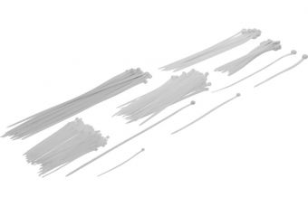 Ассортимент кабельных стяжек | белый | 100 х 300 мм | 250 шт. (80778)