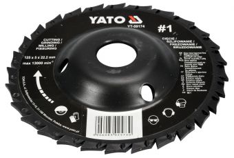 Диск фреза унив. по дереву для УШМ 125мм No1 (YT-59174)