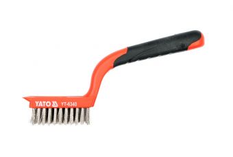 Щетка стальная c пластиковой ручкой (YT-6340)