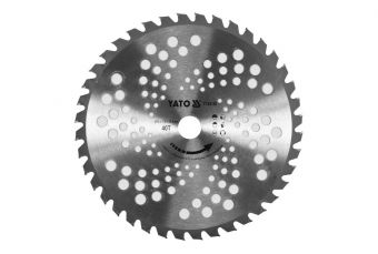 Лезвие TCT для кос и триммеров  / 40T | 25.4 x 255 мм (YT-85150)