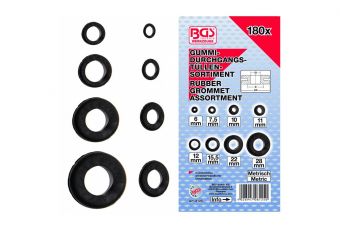 Ассортимент резиновой прокладки | метрическая | 180 шт. (8125)